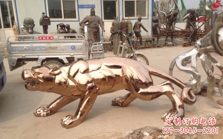 甘肃中领雕塑出品不锈钢动物雕塑