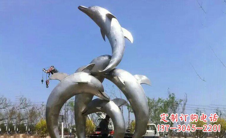 甘肃品质精美的不锈钢海豚雕塑