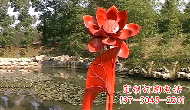 甘肃精美不锈钢荷花雕塑