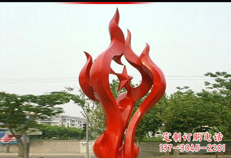 甘肃 不锈钢火炬雕塑-美轮美奂