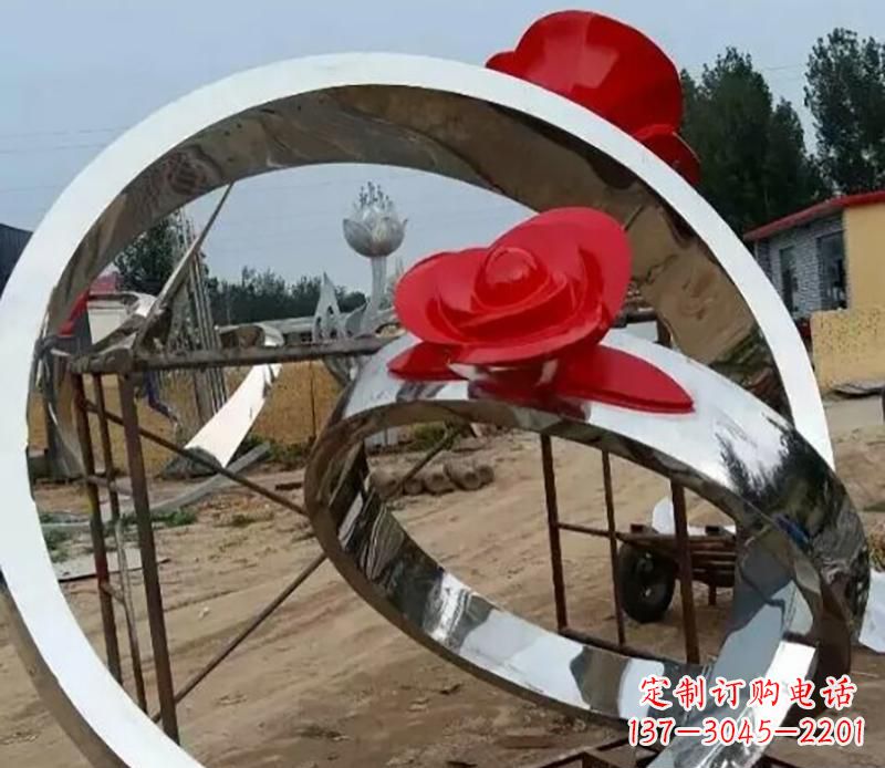 甘肃精致的不锈钢戒指雕塑