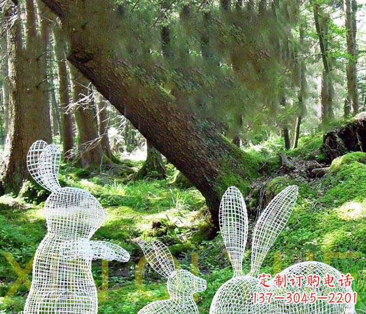 甘肃精美兔子雕塑,点缀你的公园