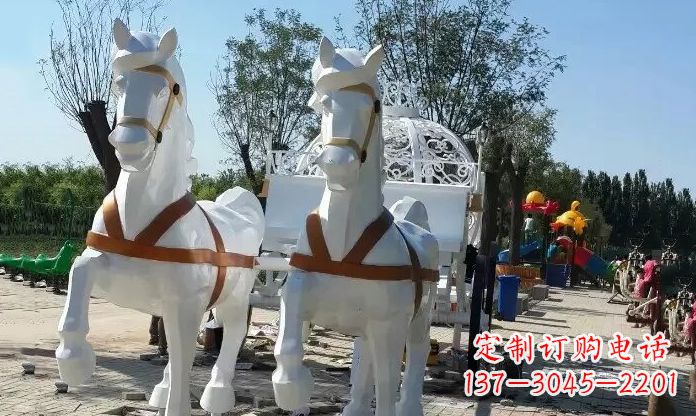 甘肃优雅迷人的不锈钢马车雕塑