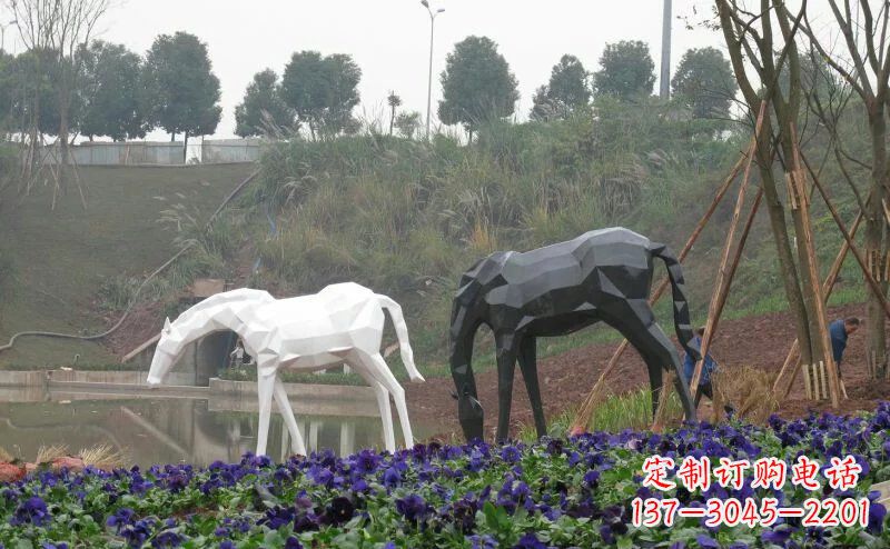 甘肃盛世之美,精美不锈钢动物雕塑