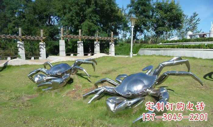 甘肃产品名称精美铸造不锈钢螃蟹雕塑
