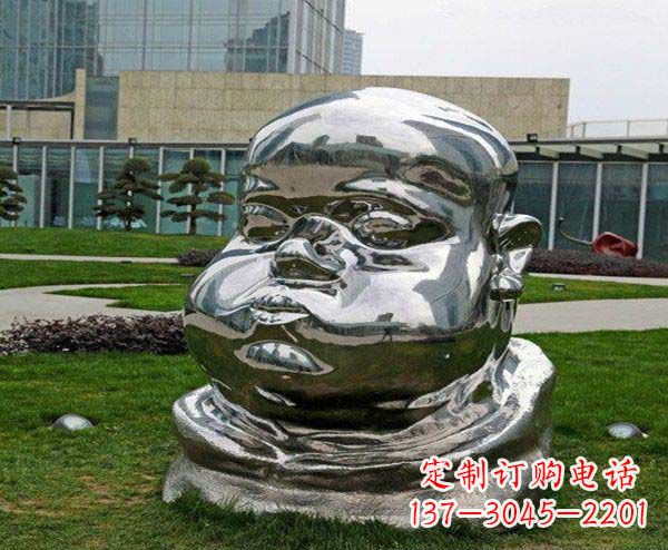 甘肃儿童不锈钢头像雕塑