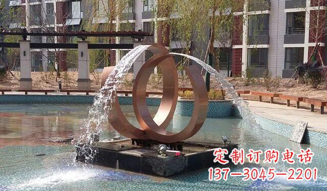 甘肃高贵典雅的不锈钢喷泉雕塑