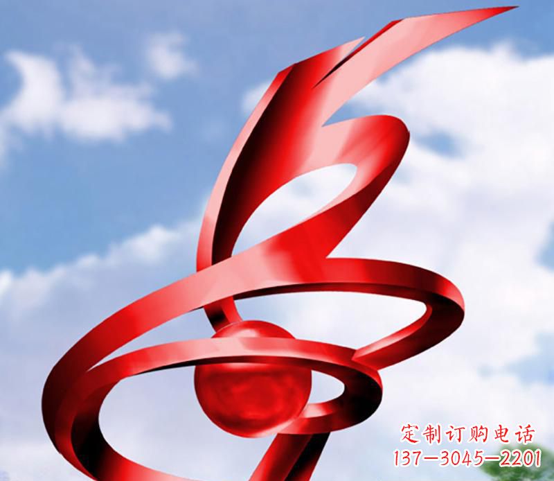 甘肃公园装饰不锈钢指环雕塑