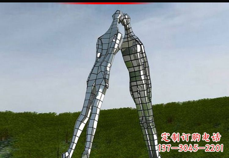 甘肃爱的无限,不锈钢情侣人物雕塑