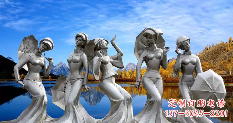 甘肃现代少女雕塑