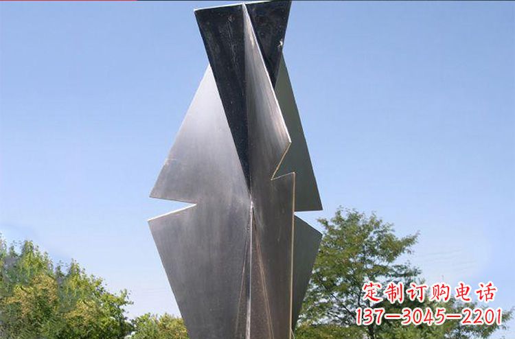 甘肃不锈钢树叶雕塑更新公园景观