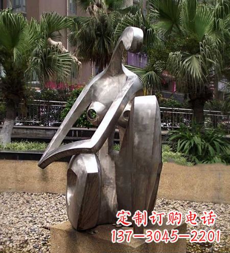 甘肃现代艺术风格的不锈钢女人雕塑