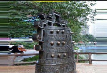 甘肃法制铜钟公园景观铜雕