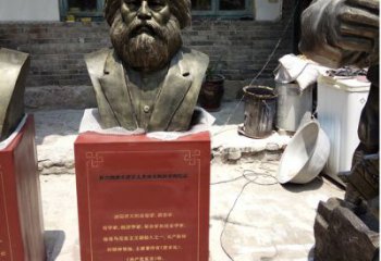 甘肃欣赏历史，珍藏马克思头像雕塑