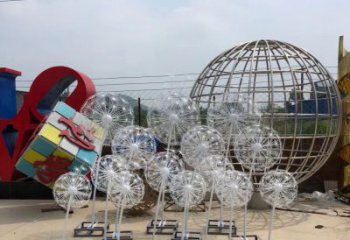 甘肃中领雕塑 | 艺术级不锈钢蒲公英雕塑