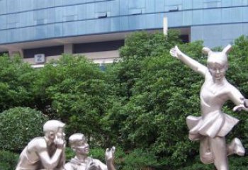 甘肃优质不锈钢学生人物雕塑