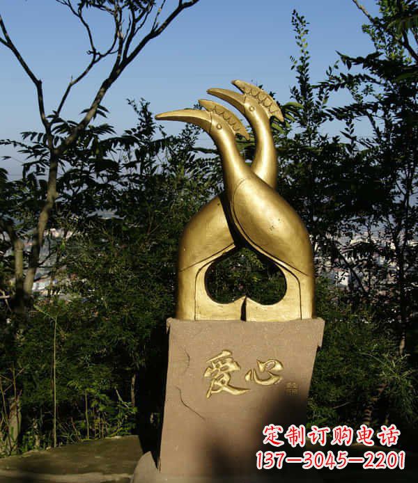 甘肃新中式装饰铜雕 孔雀景观雕塑