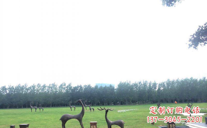 甘肃定制铜动物雕塑 – 小鹿