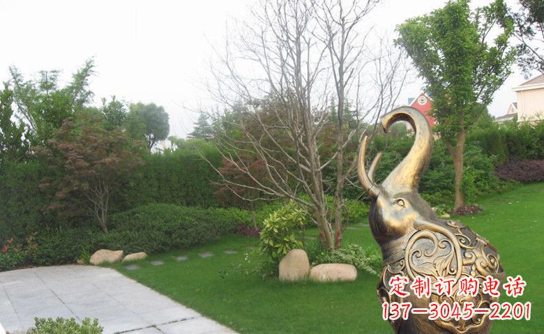 甘肃公园装饰用铜制小象雕塑