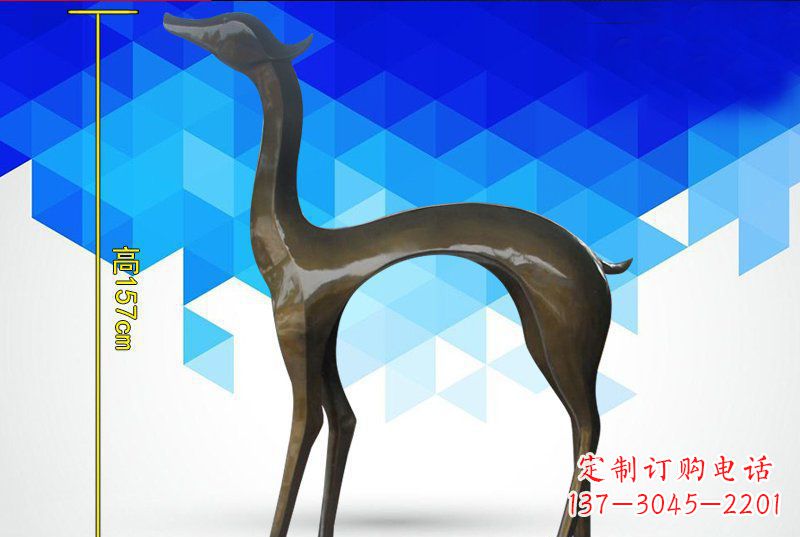 甘肃铜质雕刻小鹿雕