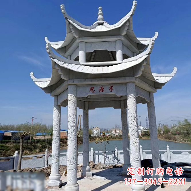 甘肃公园大理石凉亭
