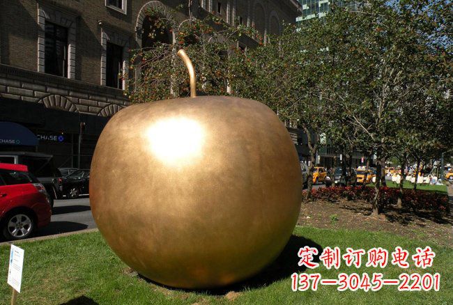 甘肃大型铜雕苹果雕塑