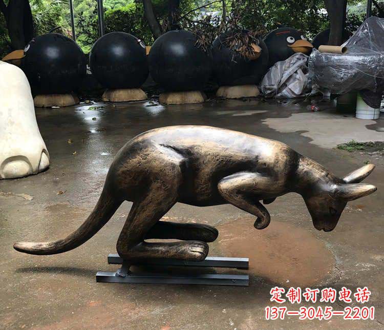 甘肃中领雕塑袋鼠铜雕