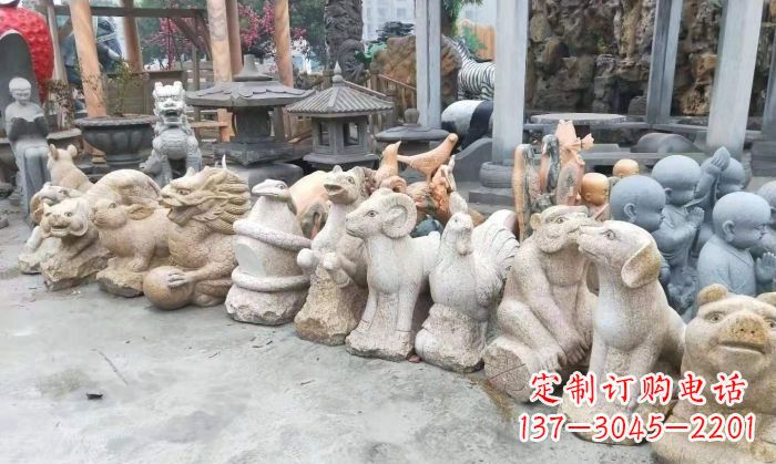 甘肃十二生肖动物雕塑