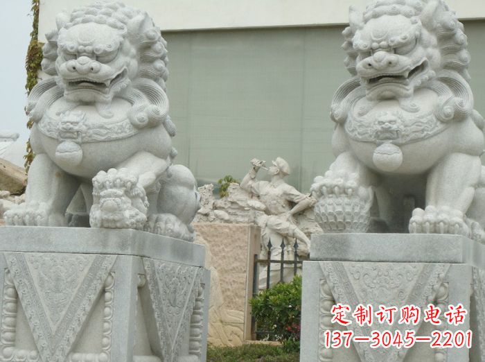 甘肃高端大理石狮子石雕