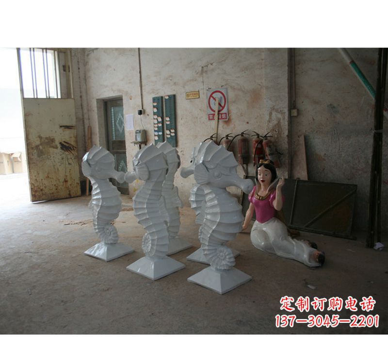 甘肃精美海马石动物雕塑