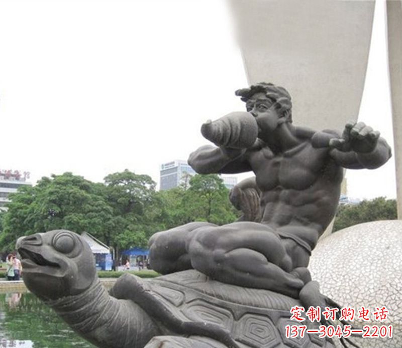 甘肃海龟雕塑,漫步沙滩时的自然之美