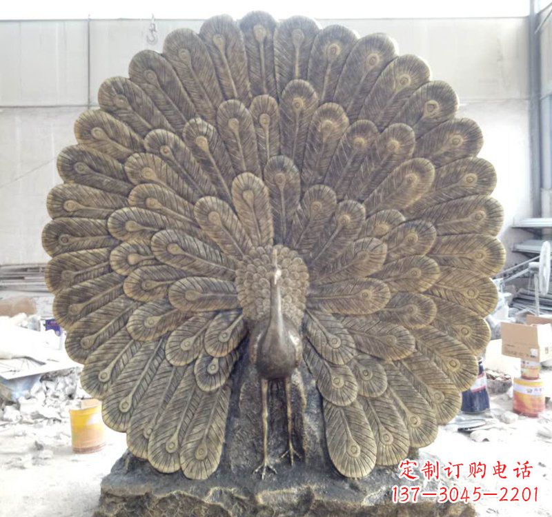 甘肃艺术设计精美铜孔雀雕塑