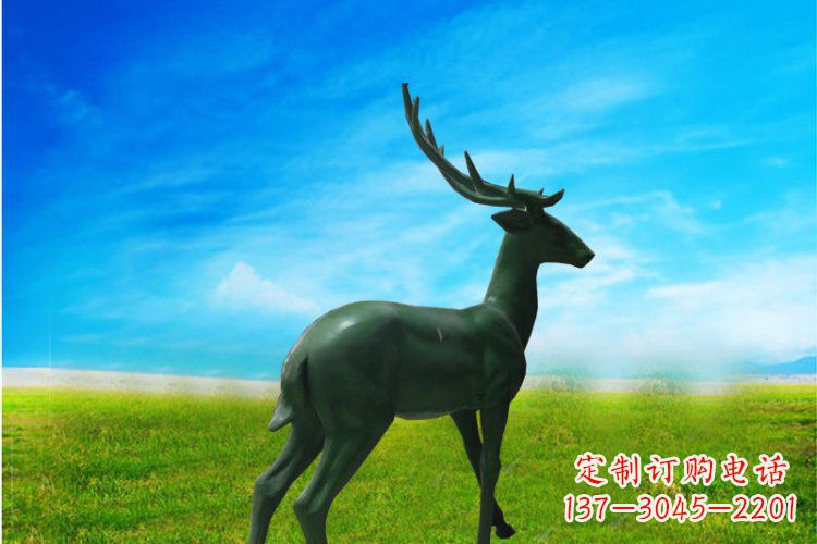 甘肃中领雕塑 | 公园动物梅花鹿铜雕