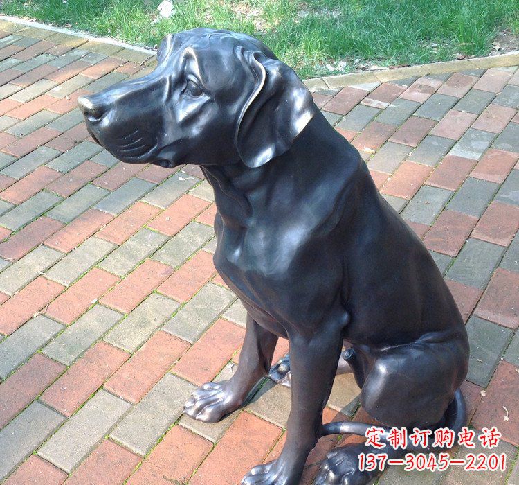 甘肃公园动物铜雕狗