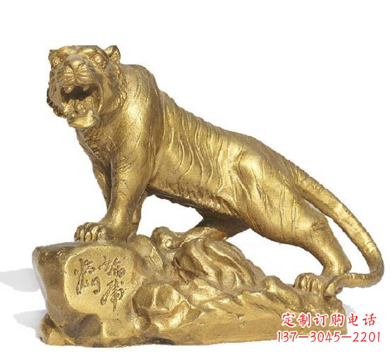 甘肃以老虎为原型的铜雕塑
