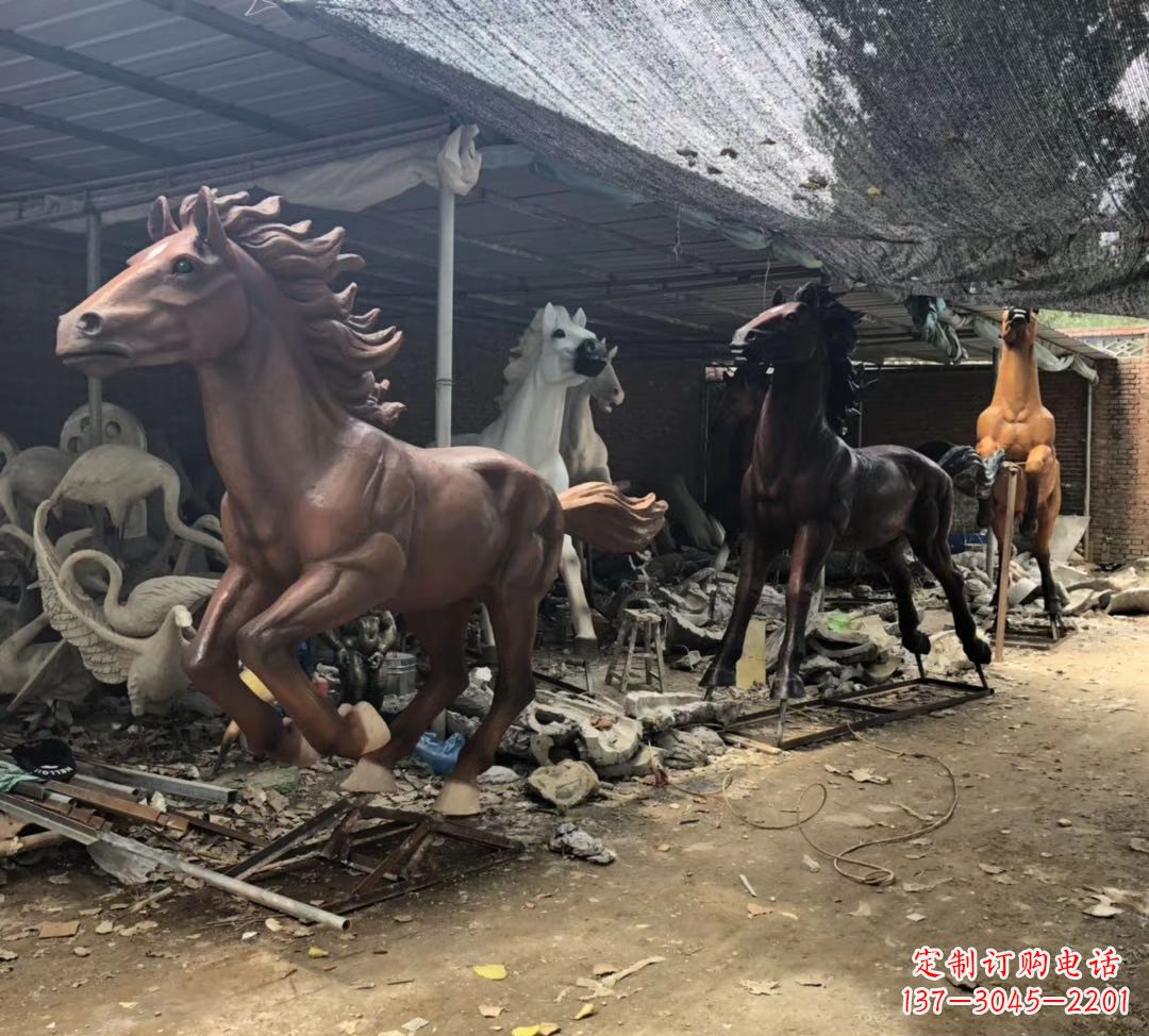 甘肃精美马头铜雕塑