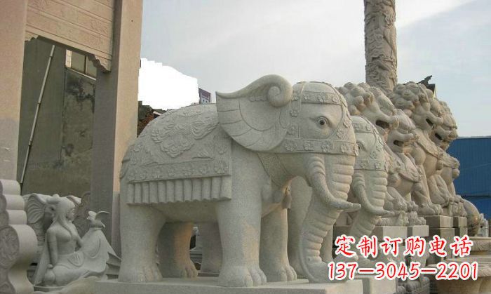甘肃产品名称优雅雕塑大象招财雕塑