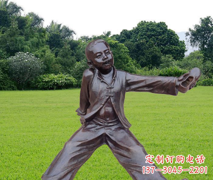 甘肃优雅动人的儿童铜雕