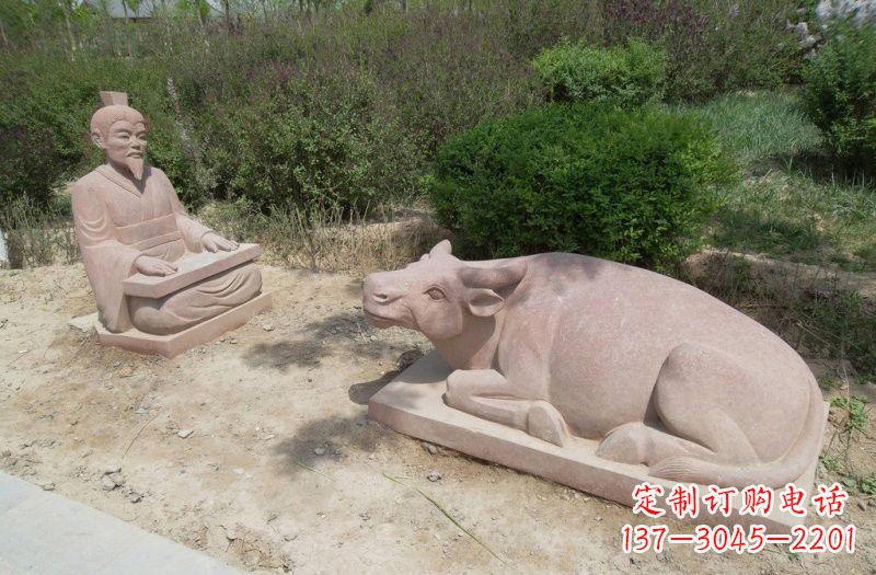 甘肃公园对牛弹琴石雕
