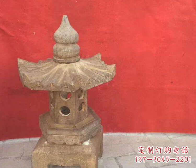甘肃景观仿古石灯雕塑