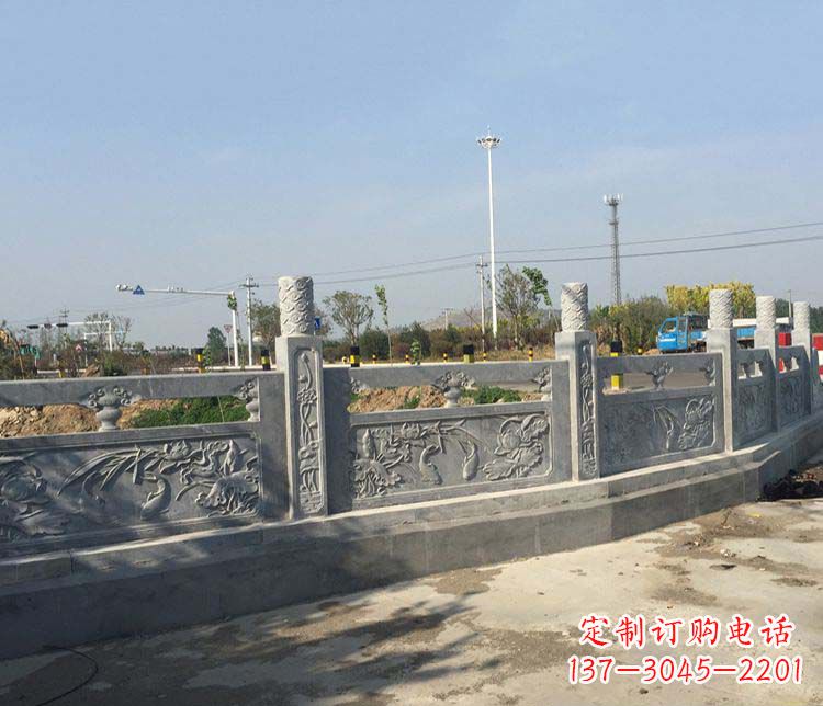 甘肃风格各异的精美公园仿古石栏板雕塑