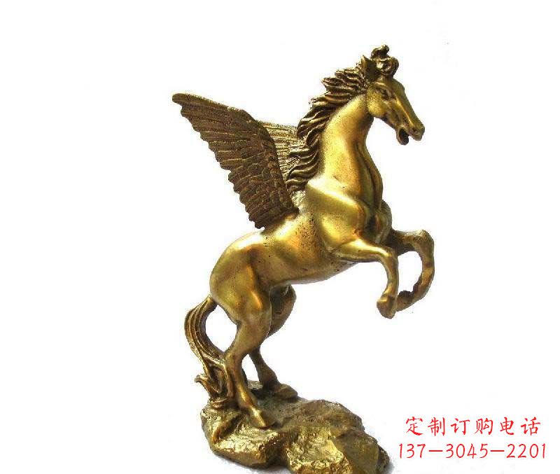 甘肃公园飞马动物铜雕