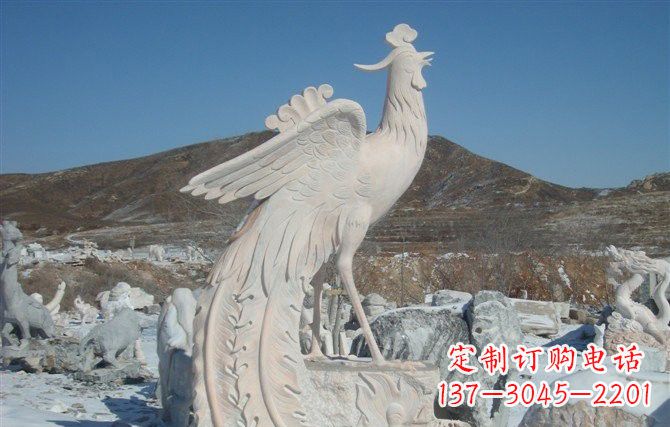 甘肃精美大型凤凰石雕