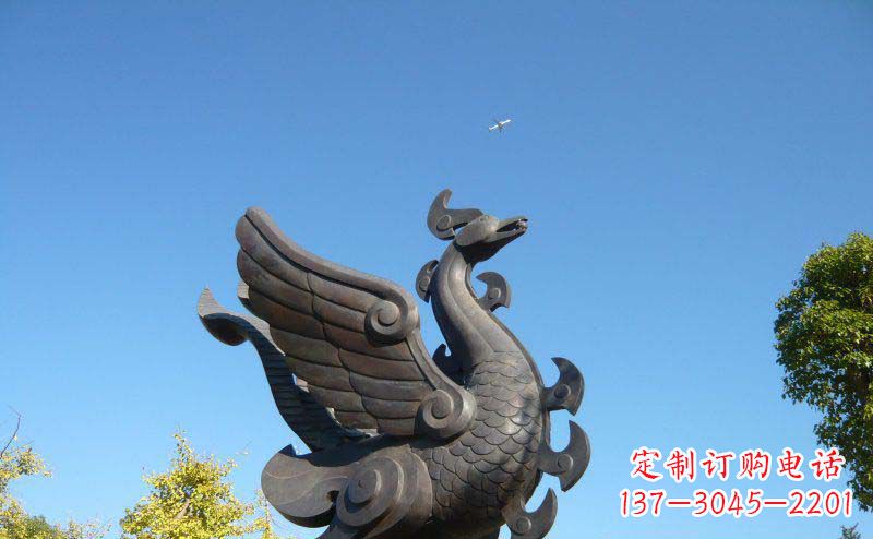 甘肃艺术雕塑 | 公园凤凰铜雕