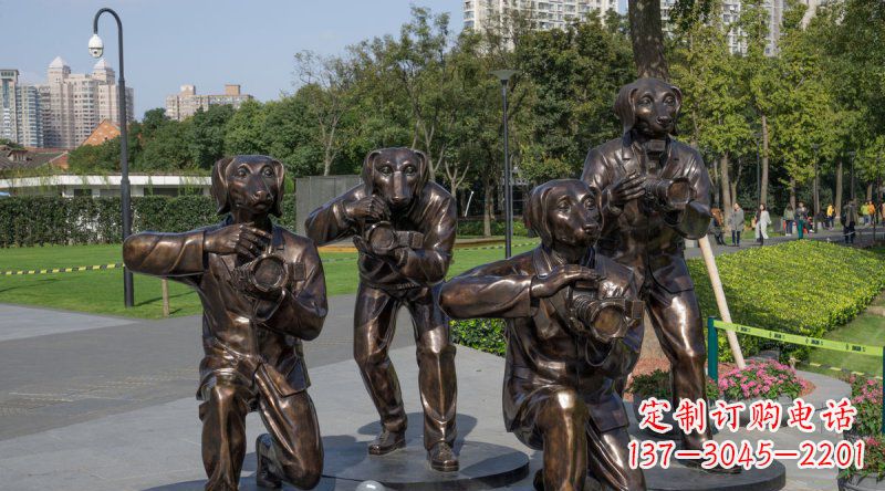 甘肃公园装饰雕塑——可爱活泼的狗雕塑