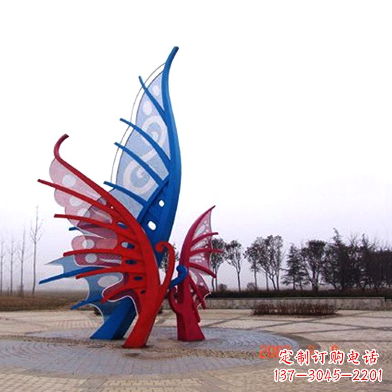 甘肃精美蝴蝶不锈钢景观雕塑