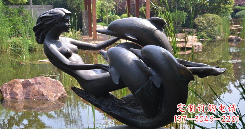 甘肃唯美风格海豚铜雕