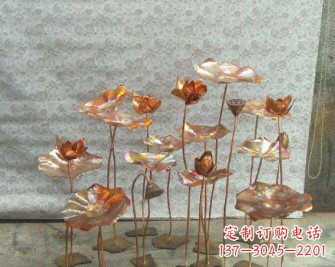 甘肃荷花风情铜雕