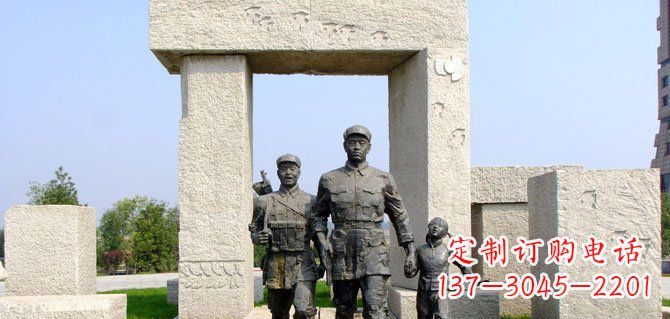 甘肃公园红军人物铜雕 (2)