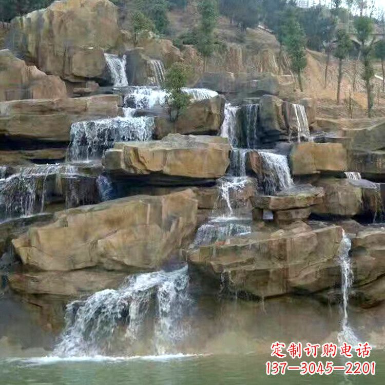 甘肃中领雕塑公园假山流水景观雕塑